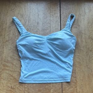 Light blue ogl sweetheart neck tank top